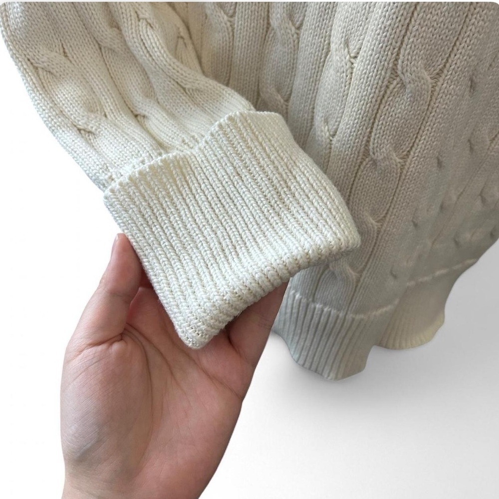 Cream Cable Knit Sweater - Picture 3 of 7
